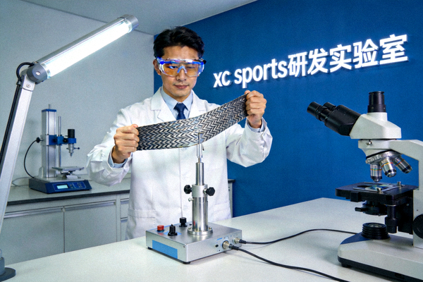 xc sports 研发实验室 - 技术人员正在测试新型运动鞋材料