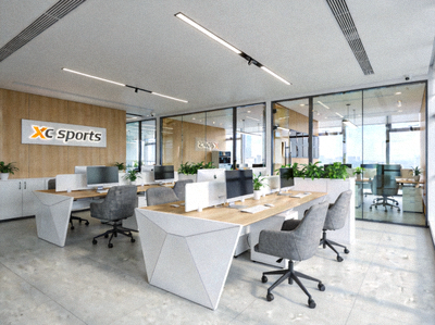 xc sports 中国区办公室 - 现代简约的商务办公环境